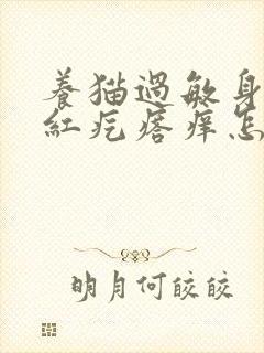 养猫过敏身上起红疙瘩痒怎么办