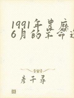 1991年农历6月的羊命运怎么样