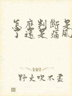 怎么判断是脚崴了还是痛风封面