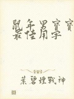 鼠年男宝宝取名最佳用字封面