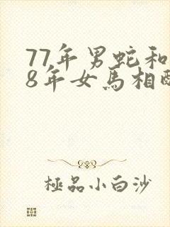 77年男蛇和78年女马相配婚姻如何封面