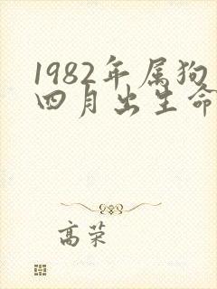 1982年属狗四月出生命运咋样