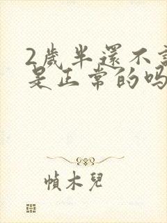 2岁半还不说话是正常的吗