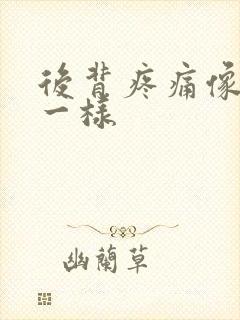 后背疼痛像岔气一样