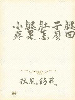 小腿肚子腿弯酸疼是怎么回事封面