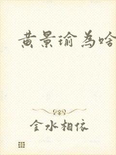 黄景瑜为啥离婚