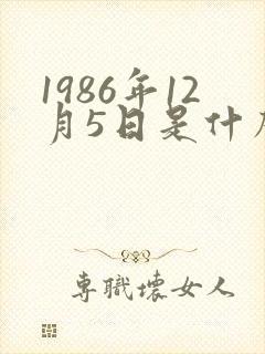 1986年12月5日是什么星座