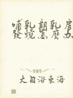 哺乳期乳房胀痛发烧怎么办