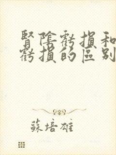 肾阴亏损和肾阳亏损的区别