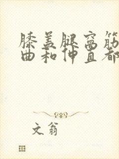 膝盖腿窝筋疼弯曲和伸直都疼