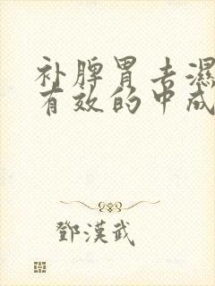 补脾胃去湿气最有效的中成药