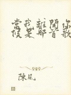 当我离开你的时候是哪首歌的歌词