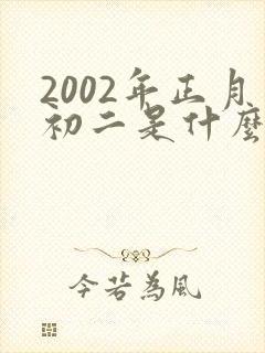 2002年正月初二是什么命