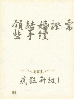 领结婚证需要哪些手续