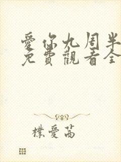 爱你九周半电影免费观看全集