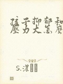 孩子抑郁和心理压力大怎么办封面