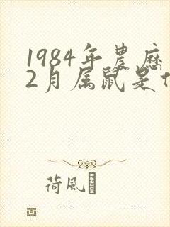 1984年农历2月属鼠是什么命