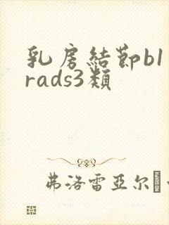 乳房结节b1一rads3类