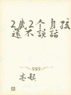 2岁2个月孩子还不说话