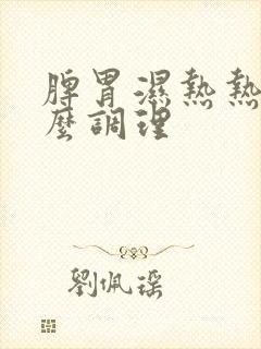 脾胃湿热热重怎么调理