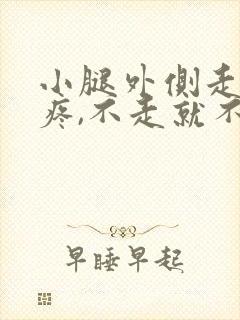 小腿外侧走路就疼,不走就不疼是怎么回事