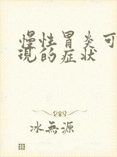 慢性胃炎可能出现的症状封面