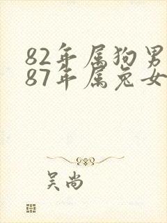 82年属狗男与87年属兔女婚姻如何