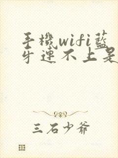 手机wifi蓝牙连不上是什么原因