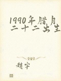 1990年腊月二十二出生的命运