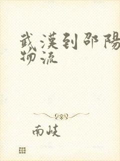 武汉到邵阳专线物流