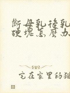 断母乳后乳房有硬块怎么办