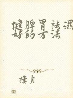 健脾胃祛湿气最好的方法