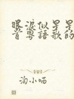 眼泪似星星是哪首粤语歌的歌词