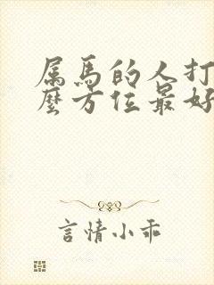 属马的人打牌什么方位最好