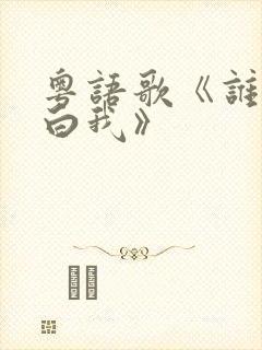 粤语歌《谁能明白我》