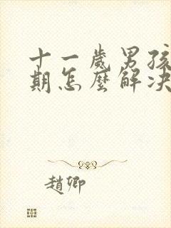 十一岁男孩叛逆期怎么解决封面