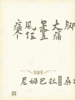 痛风是大脚趾哪个位置痛