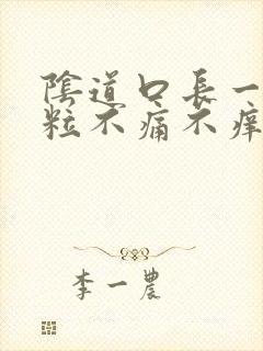 阴道口长一个肉粒不痛不痒封面