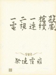 一二一枪杀大案电视连续剧