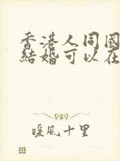 香港人同国内人结婚可以在大陆登记吗