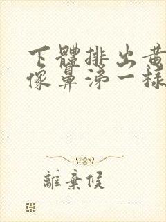 下体排出黄绿色像鼻涕一样