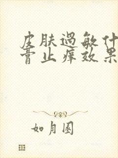 皮肤过敏什么药膏止痒效果好