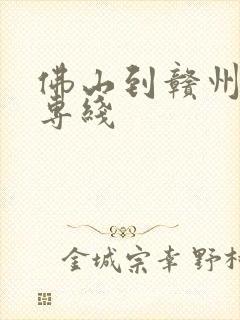 佛山到赣州货运专线