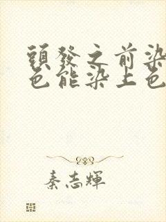 头发之前染过黑色能染上色嘛