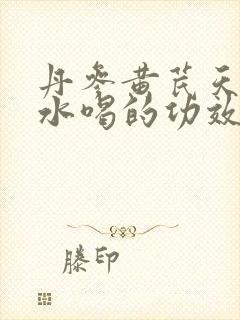 丹参黄芪天麻泡水喝的功效封面