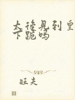 太后见到皇上要下跪吗