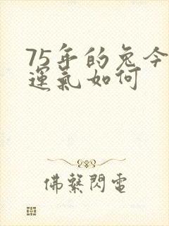 75年的兔今年运气如何