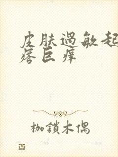 皮肤过敏起红疙瘩巨痒