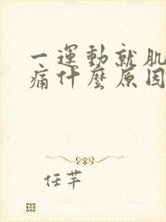 一运动就肌肉酸痛什么原因