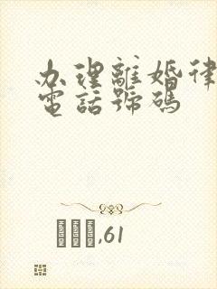 办理离婚律师的电话号码